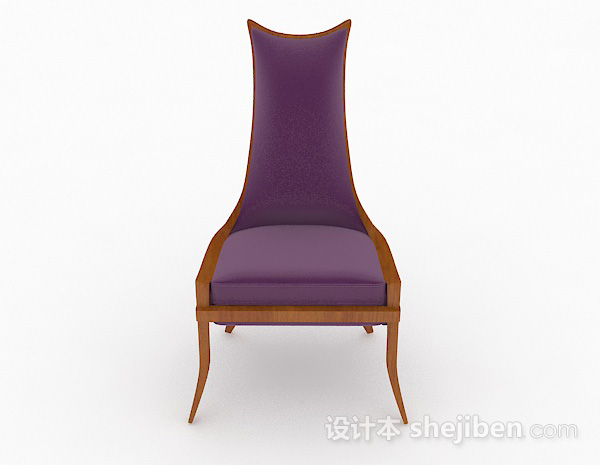 现代风格紫色单人沙发3d模型下载
