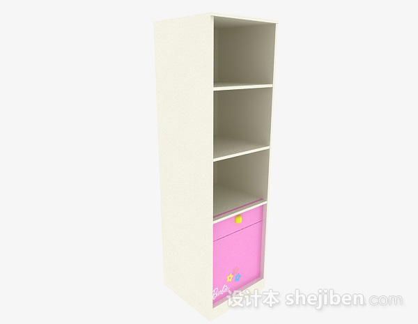 现代风格白色家居柜子3d模型下载