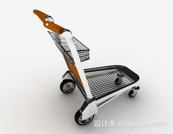 设计本现代风格行李搬运车3d模型下载