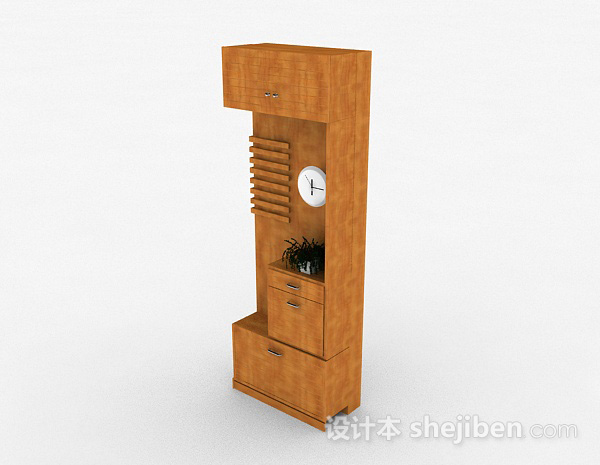 现代风格家居木质柜子3d模型下载