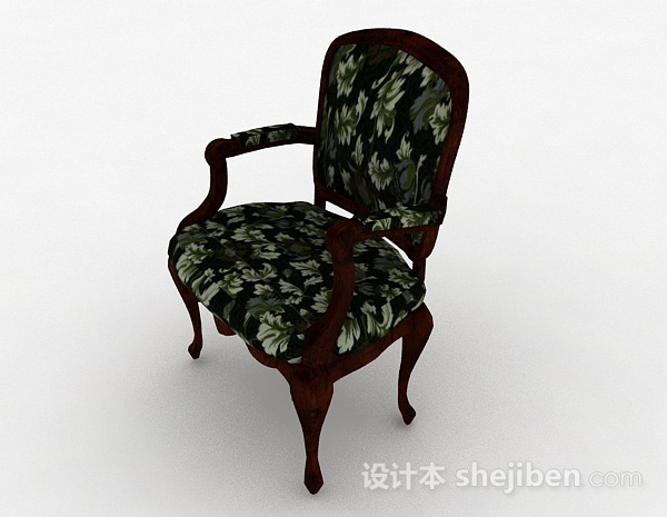 中式风格新中式花纹家居椅子3d模型下载
