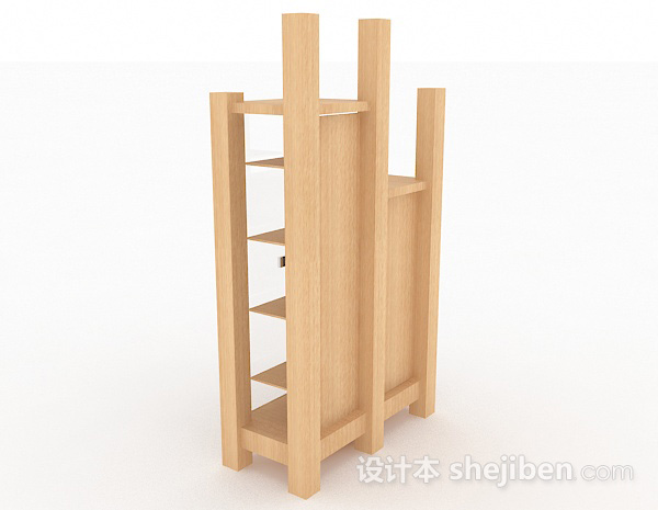 设计本简约木质家居柜子3d模型下载