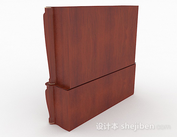 设计本木质家居书柜3d模型下载
