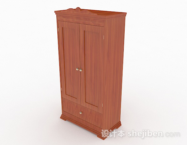 现代风格木质家居衣柜3d模型下载