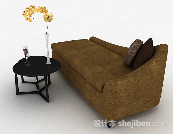 免费现代风格单人沙发3d模型下载