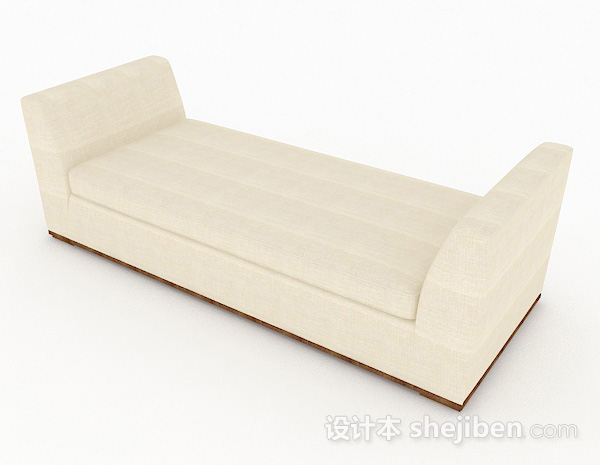 免费简约风格长沙发凳3d模型下载
