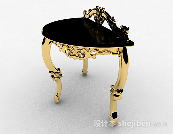 设计本黄色摆设装饰桌子3d模型下载