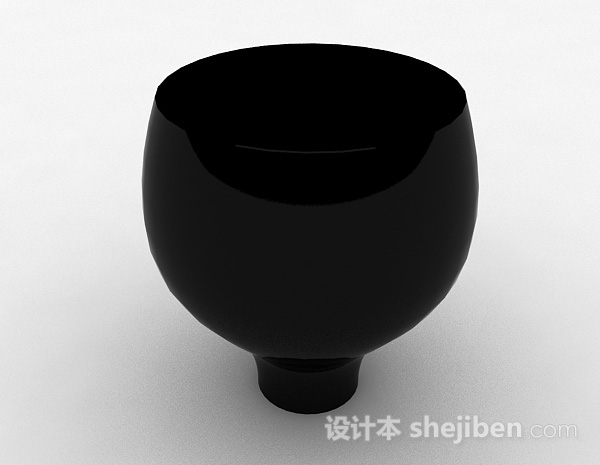 现代风格黑色抽象摆设品3d模型下载