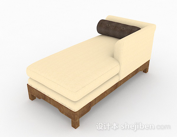 免费田园木质沙发躺椅3d模型下载