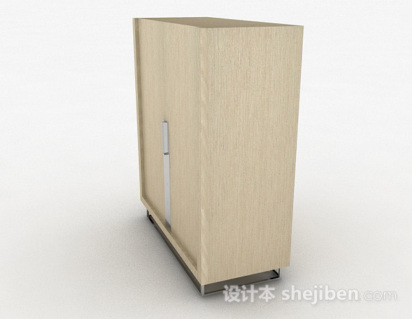 设计本浅棕色家居柜子3d模型下载