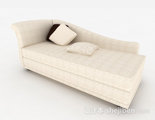 白色单人休闲沙发3d模型下载