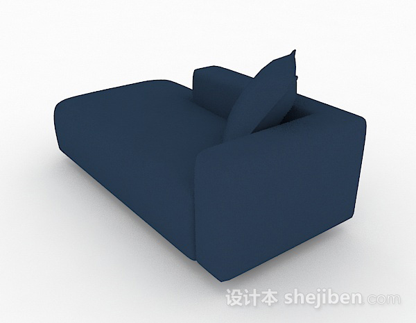 现代风格现代风藏蓝色休闲沙发3d模型下载