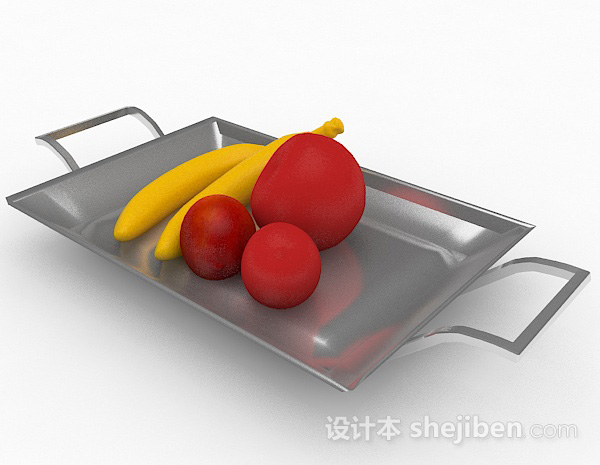 现代风格水果拼盘3d模型下载