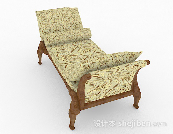 免费田园风格家居沙发凳3d模型下载