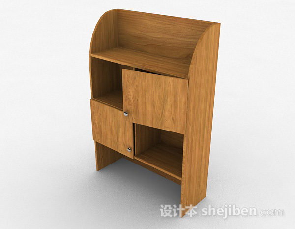现代风格黄色木质家居柜子3d模型下载