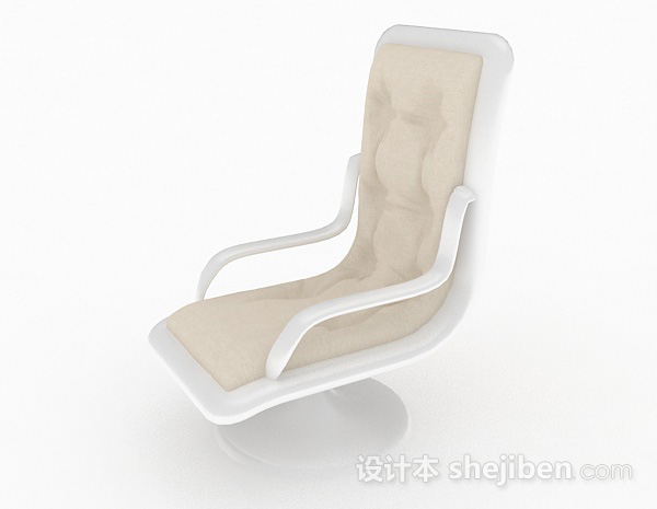 现代风格棕色休闲椅子3d模型下载