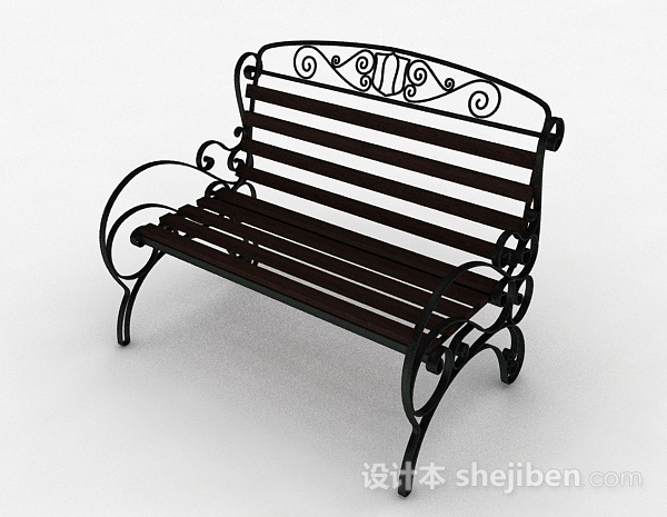 免费欧式室外休闲椅子3d模型下载