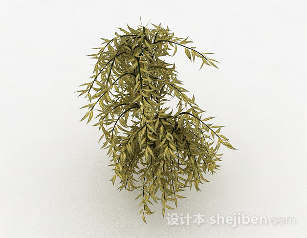 设计本黄色树叶公园景观花卉3d模型下载