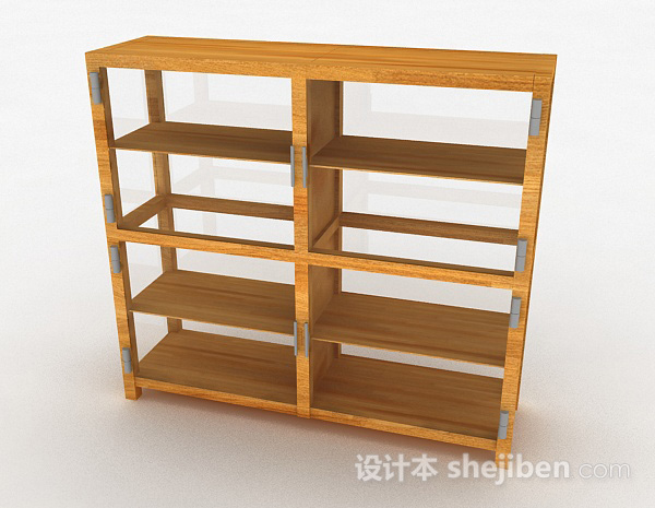 现代风格黄色家居木质柜子3d模型下载