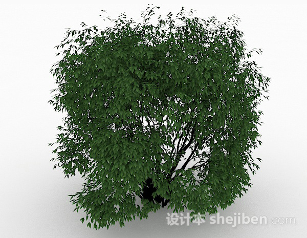 现代风格绿色小叶子观景树3d模型下载