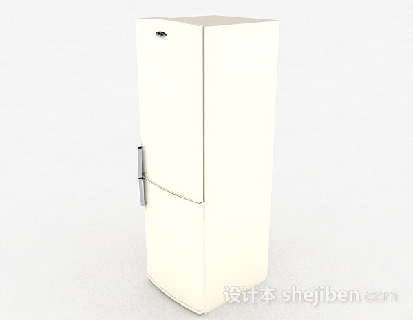 现代风格现代白色冰箱3d模型下载