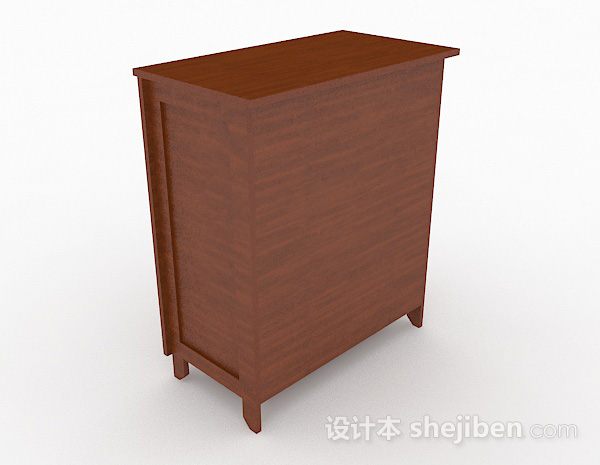 设计本家居木质存储柜3d模型下载