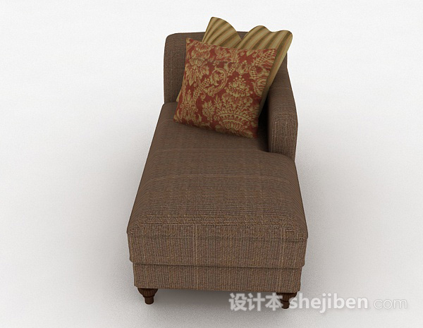 现代风格单人布艺沙发3d模型下载