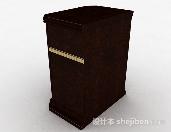 设计本欧式古典床头柜3d模型下载