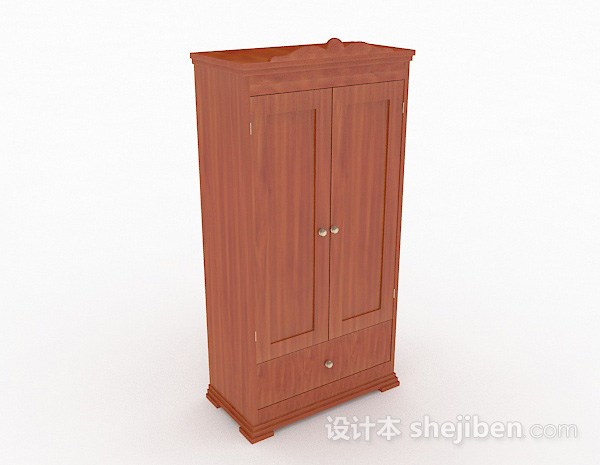 木质家居衣柜3d模型下载