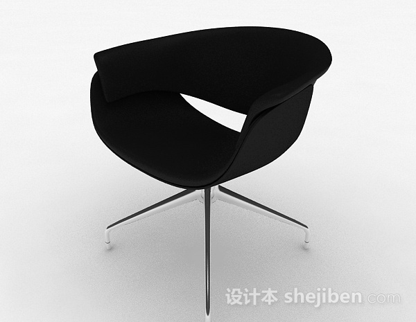 现代时尚黑色家居椅3d模型下载