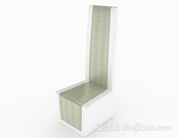 现代风格绿白色休闲椅子3d模型下载