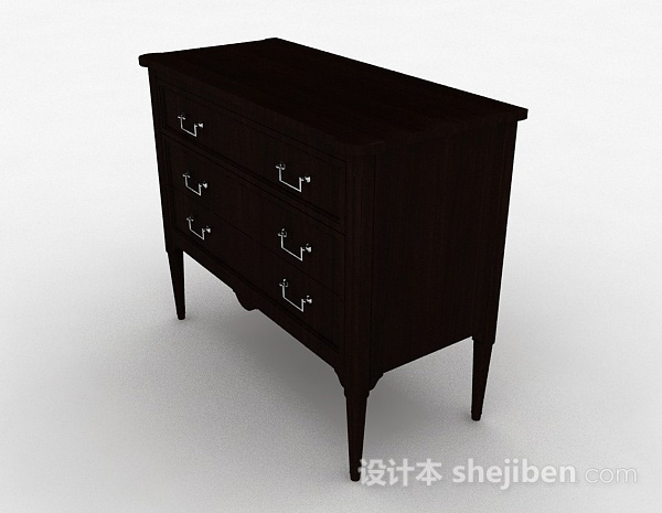 中式风格中式风格床头柜3d模型下载