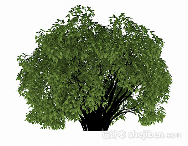 现代风格室外绿树3d模型下载