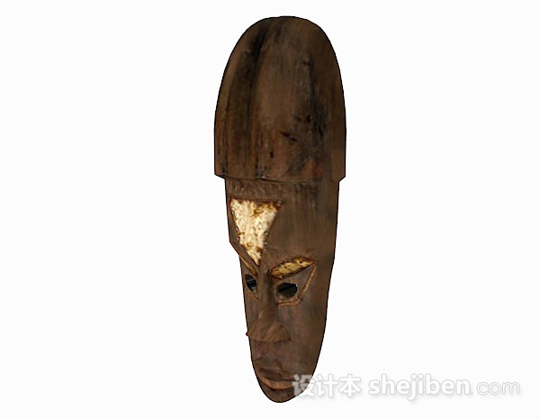 其它木质人脸雕刻品3d模型下载