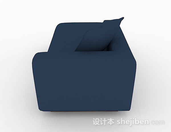免费现代风藏蓝色休闲沙发3d模型下载