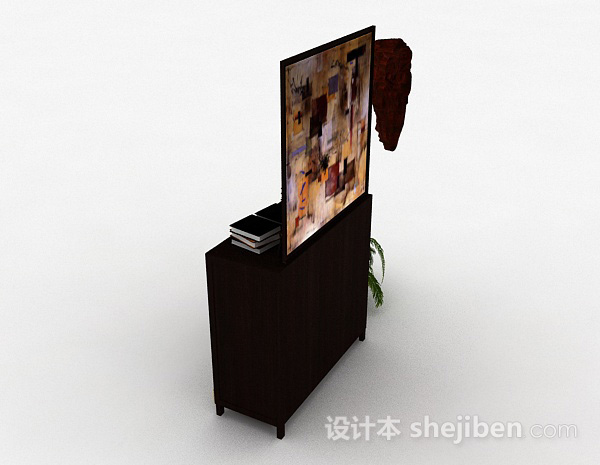 设计本中式家居柜子3d模型下载