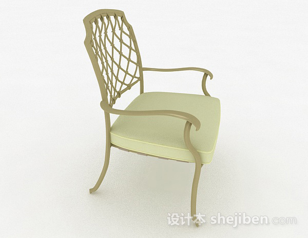 免费绿色家居椅子3d模型下载