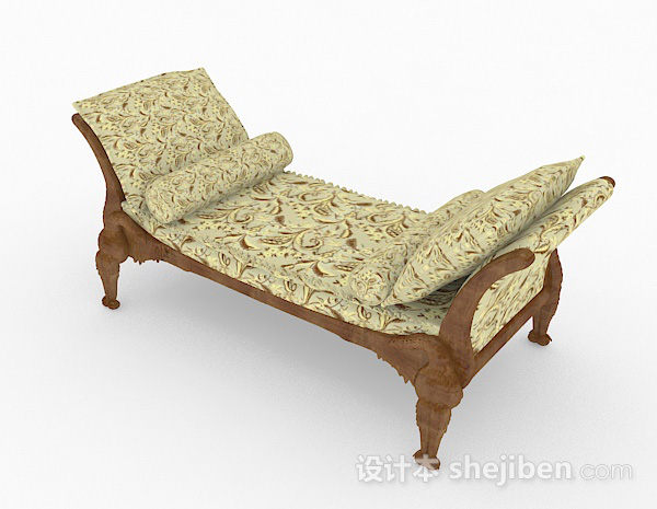 田园风格田园风格家居沙发凳3d模型下载