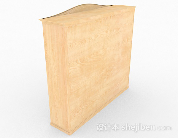 设计本黄色木质衣柜3d模型下载