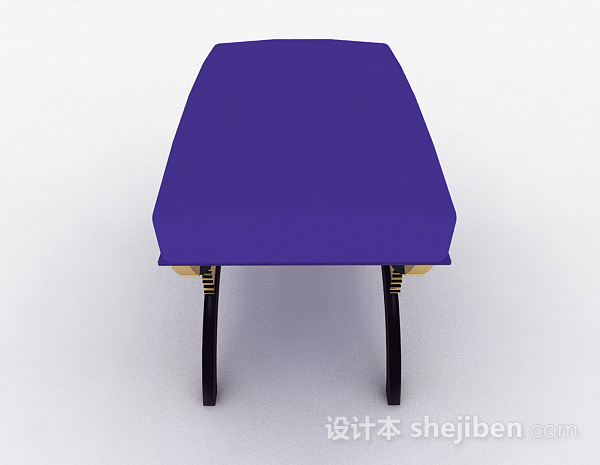 设计本紫色凳子3d模型下载