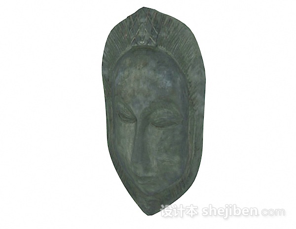 其它石质人脸面具3d模型下载