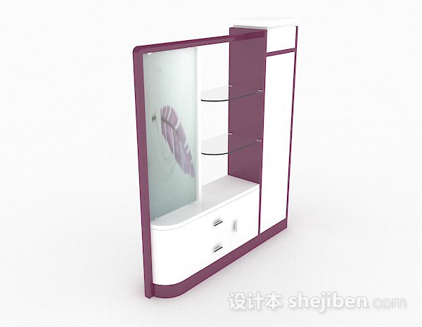 设计本简约家居展示柜3d模型下载