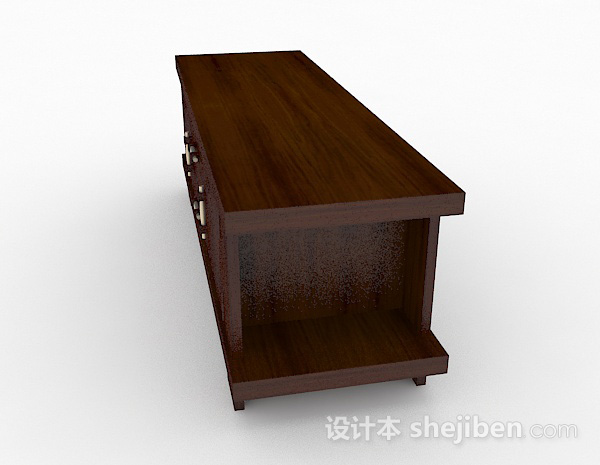 设计本木质电视柜3d模型下载