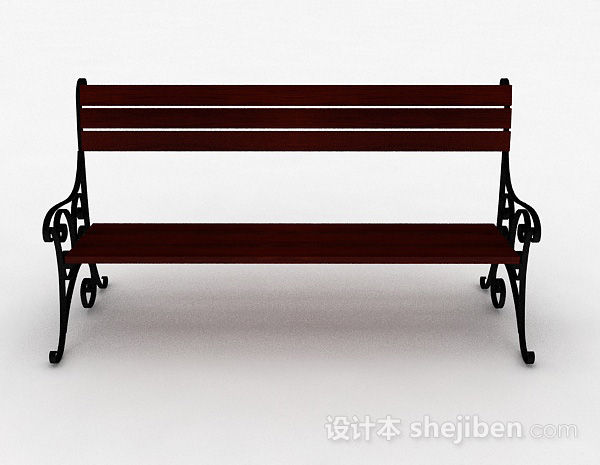 欧式风格欧式木质室外修休闲椅子3d模型下载