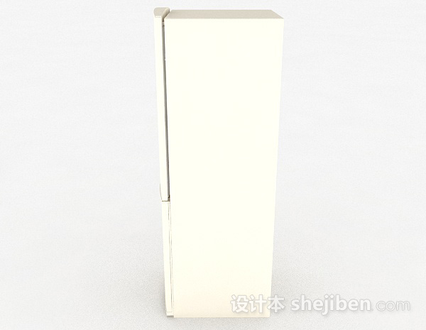 免费现代白色冰箱3d模型下载