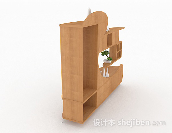 设计本家居木质柜子3d模型下载