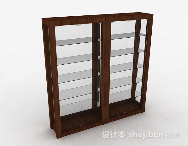 现代风格多层玻璃展示柜3d模型下载
