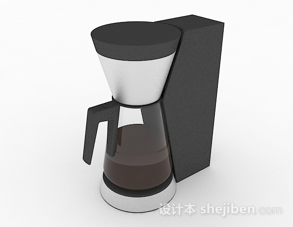 现代风格棕色家用咖啡机3d模型下载