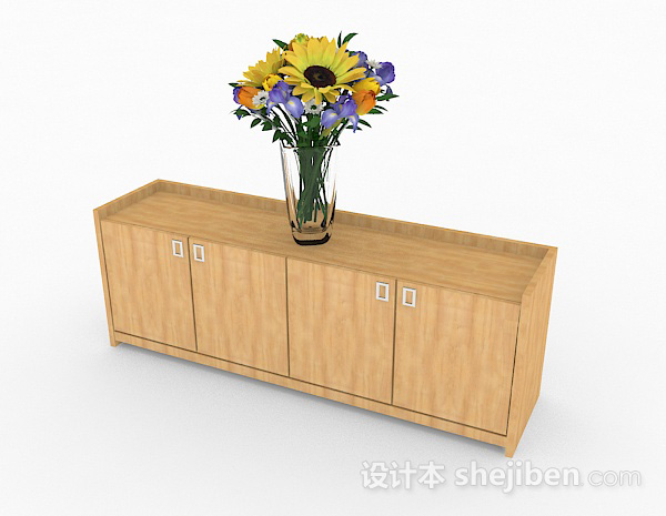 现代风格黄色简约鞋柜3d模型下载