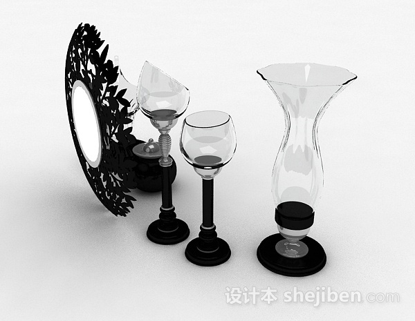 设计本餐桌用餐装饰品3d模型下载